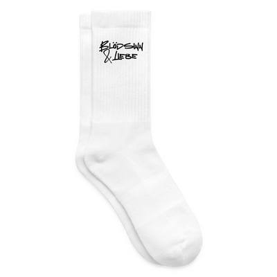 Blödsinn & Liebe Tennissocken - white